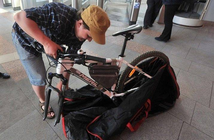подготовка велосипеда к перевозке в метро